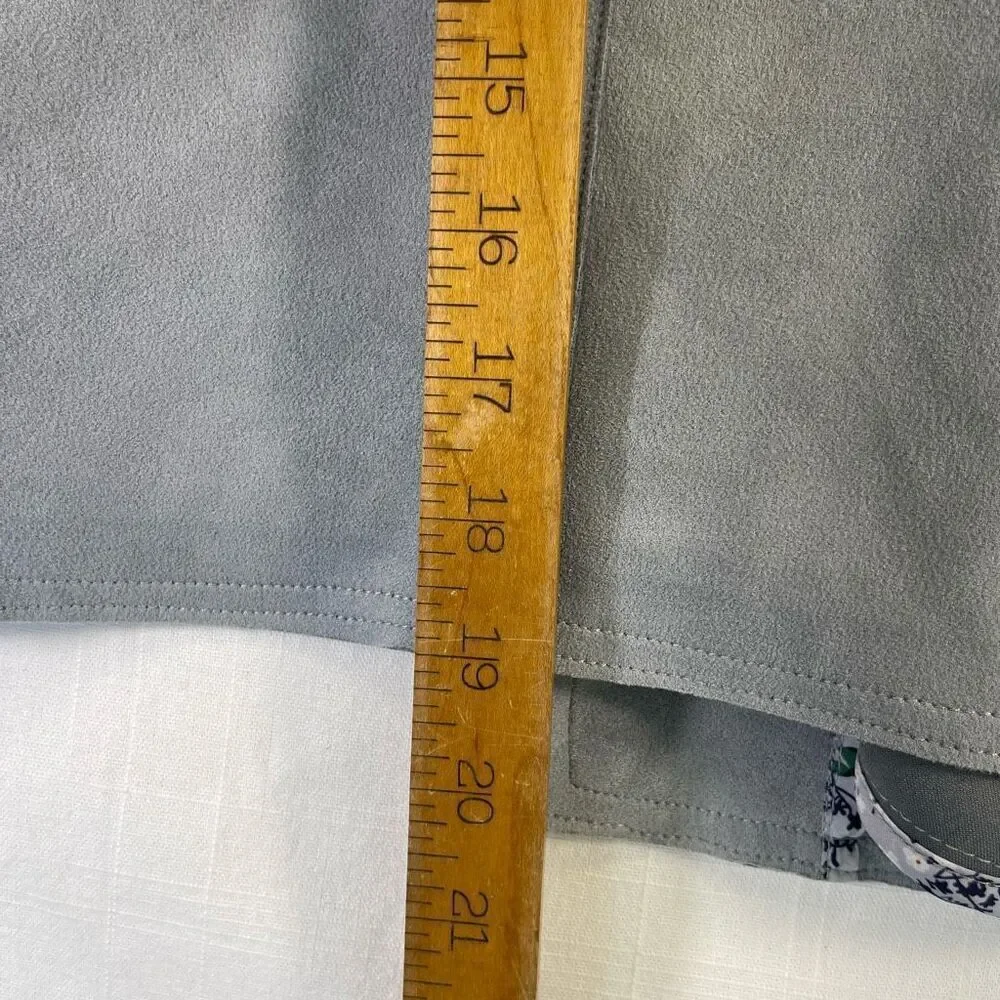 Anthropologie Gray Long Sleeve Open Cropped Stretch Moto Jacket Size Medium